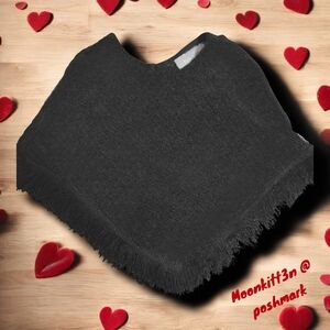 Chic Black Shaw with Fringe